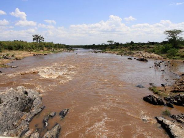 (Photo:) rzeka Mara, przez ta rzekę przechodzą zwierzęta w trakcie migracji