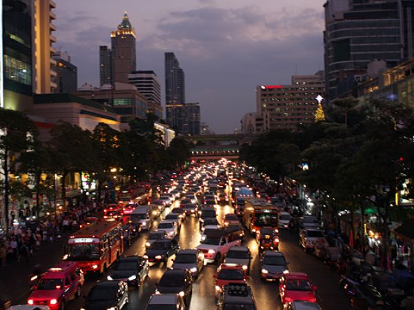 (Photo:) zakorkowany Bangkok